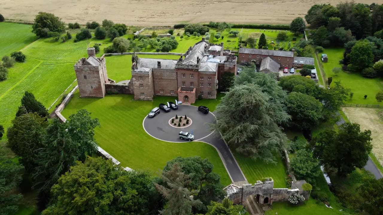 Rose Castle Drone shot